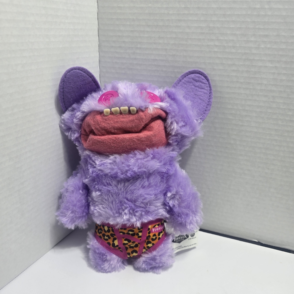 Fuzzy Purple Monster Plush with Pink Accents Fuggler - Picture 1 of 10